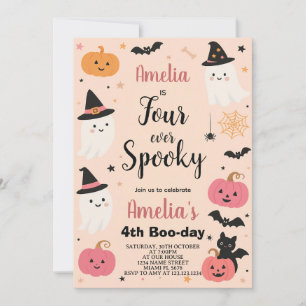 Frightfully Fun Four Halloween Birthday Invite