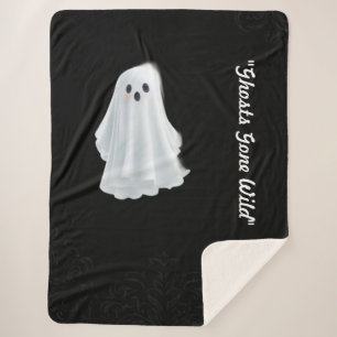 "Frightfully Funny Boos" Sherpa Blanket