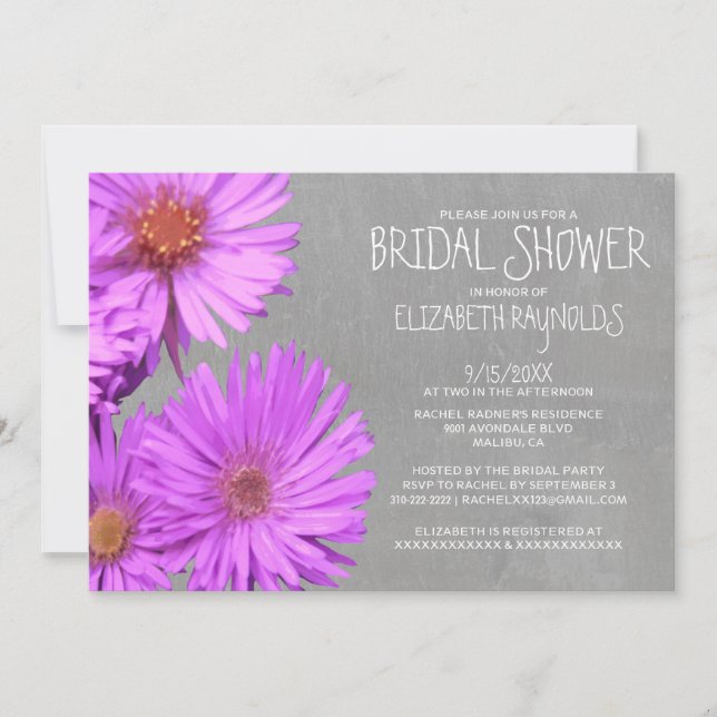 Frikart's Aster Bridal Shower Invitations (Front)
