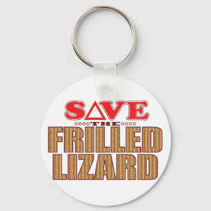 Frilled Lizard Save Keychain