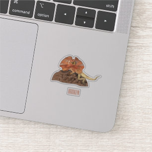 Frilled-neck lizard cartoon illustration