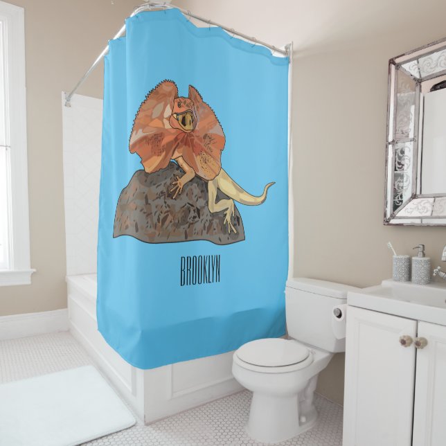 Frilled-neck lizard cartoon illustration (In Situ)
