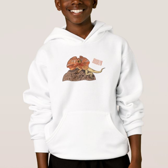Frilled-neck lizard cartoon illustration (Front)