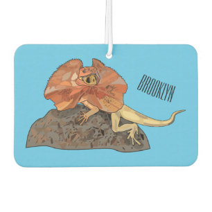 Frilled-neck lizard cartoon illustration air freshener