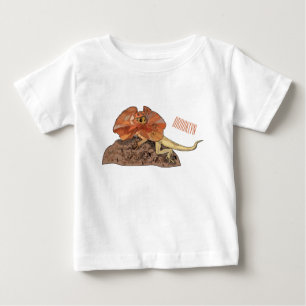 Frilled-neck lizard cartoon illustration baby T-Shirt