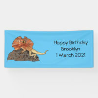 Frilled-neck lizard cartoon illustration