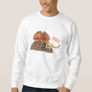 Frilled-neck lizard cartoon illustration sweatshirt