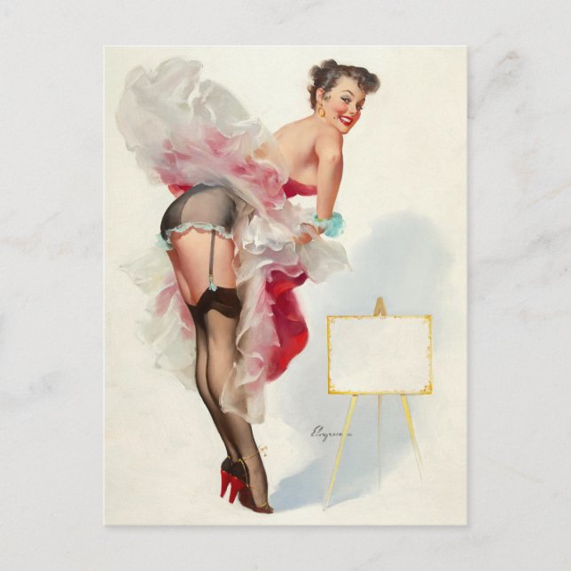 Frills pin up holiday postcard (Front)