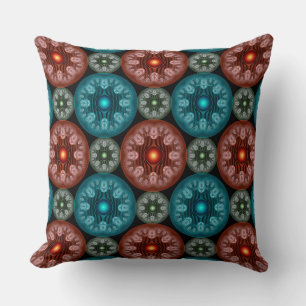 Frilly colourful decoration throw pillow