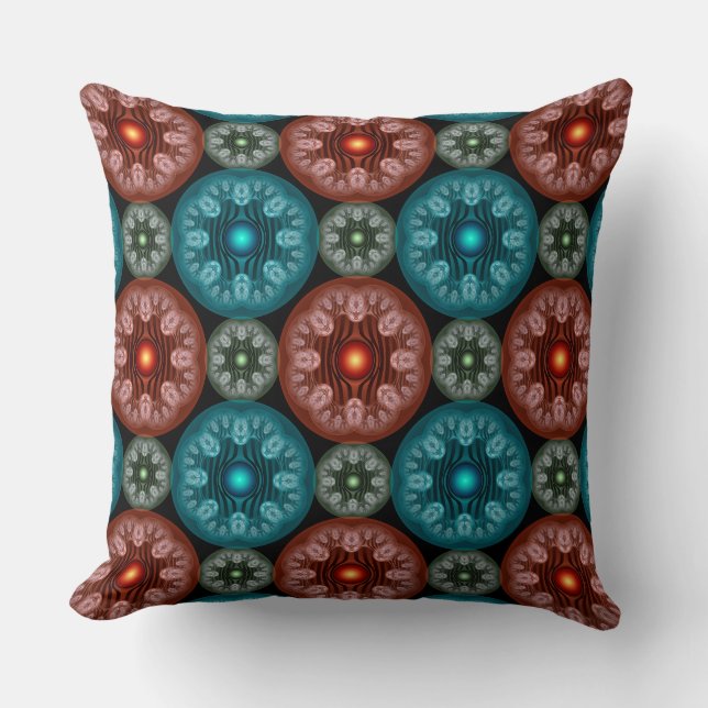 Frilly colourful decoration throw pillow (Front)