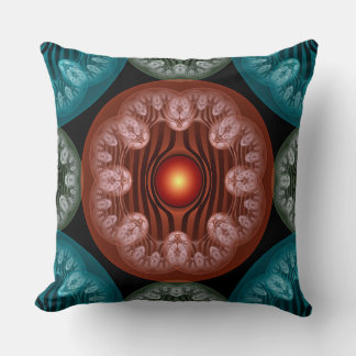 Frilly colourful decoration throw pillow