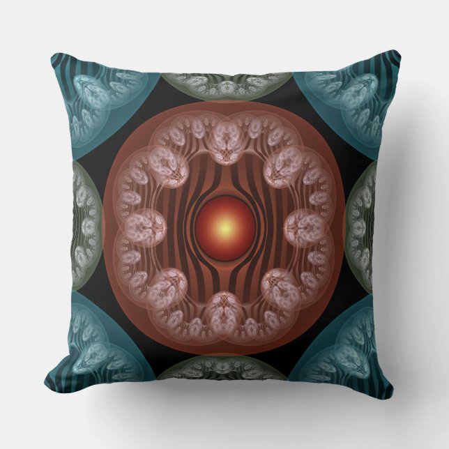 Frilly colourful decoration throw pillow (Front)