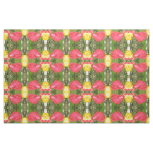 Fringed Tulips Floral Patterned Craft Fabric