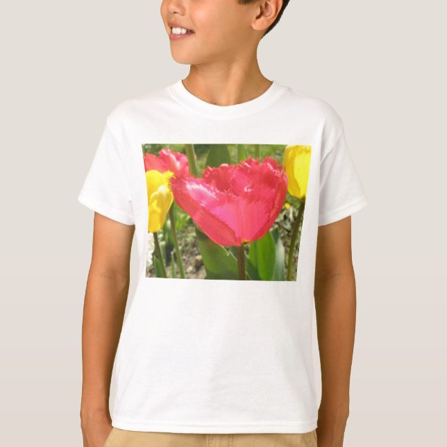 Fringed Tulips Kids T Shirt (Front)