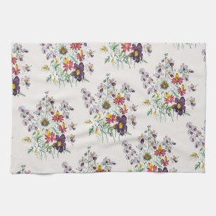 Fringeflowers and Velvet Trumpet Flowers Kitchen Towel
