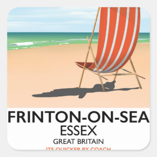 Frinton-on-Sea, Essex,seaside poster. Square Sticker