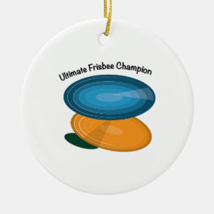 Frisbee Champ Ceramic Ornament