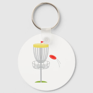 Frisbee Disc Golf Keychain