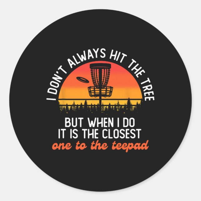 Frisbee Disc Golf Player Disc Golfer Flying Disc S Classic Round Sticker (Front)