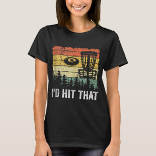 Frisbee Golf Basket Funny Disc Golf Vintage I'd Hi T-Shirt