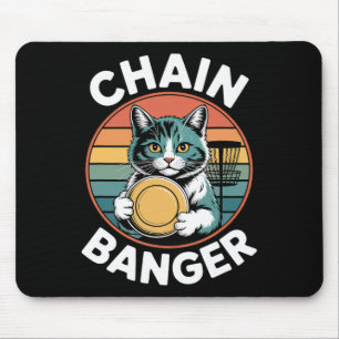 Frisbee Golf Cat Player Holding Golf Discs Kawaii  Mouse Pad