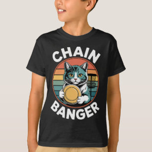 Frisbee Golf Cat Player Holding Golf Discs Kawaii T-Shirt