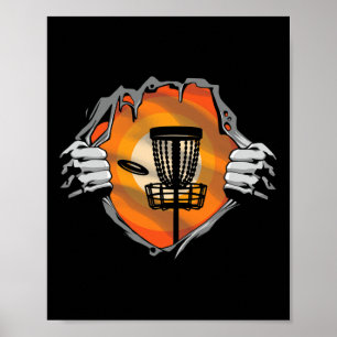 Frisbee Golf Disc Golf Cutout Funny Disc Golf Poster