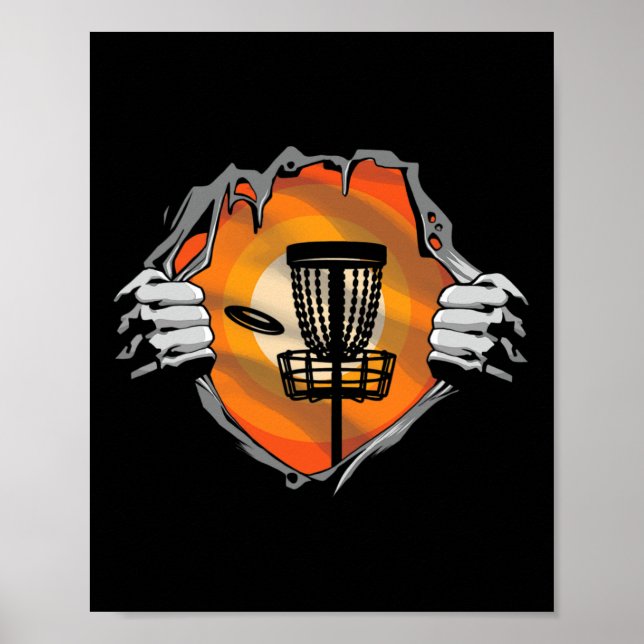 Frisbee Golf Disc Golf Cutout Funny Disc Golf  Poster (Front)