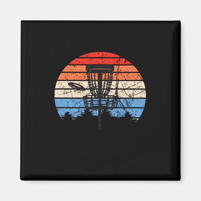 Frisbee Golf Disc Golf Retro Magnet (Front)