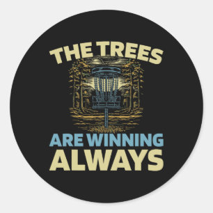 Frisbee Golf Disc - Outdoor Sport Tree Classic Round Sticker