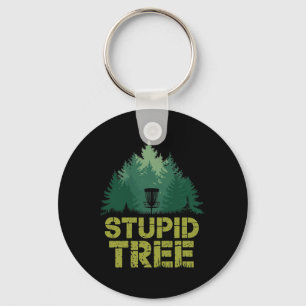 Frisbee Golf Disc Sport Stupid Tree Funny Disc Gol Keychain