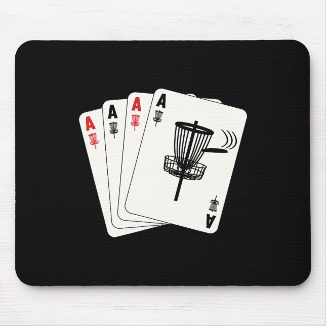 Frisbee Golf Hole In One Ace Cards Funny Disc Golf Mouse Pad (Front)