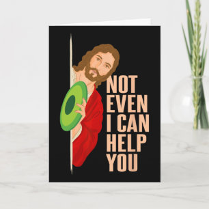 Frisbee Golf Player Jesus Funny Disc Golf Card