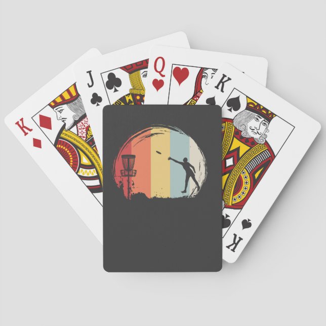 Frisbee Golf Retro Playing Cards (Back)