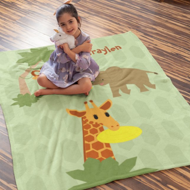 Frisbee Jungle Fleece Blanket (Creator Uploaded)
