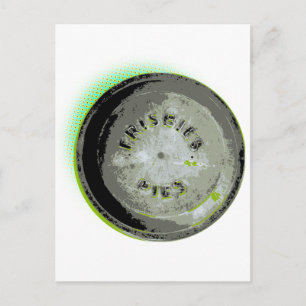 Frisbee Pie Tin Earth Colours Postcard
