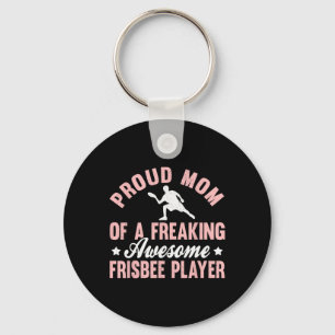 Frisbee Player Ultimate Frisbee Disc Golf Mom Moth Keychain