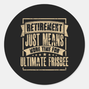 Frisbee Player Ultimate Frisbee Disc Golf Retired Classic Round Sticker