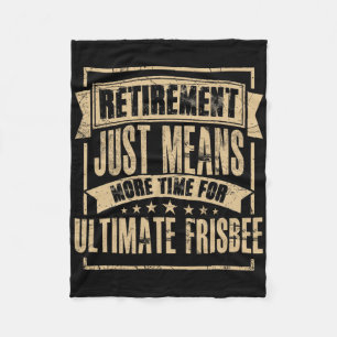 Frisbee Player Ultimate Frisbee Disc Golf Retired Fleece Blanket