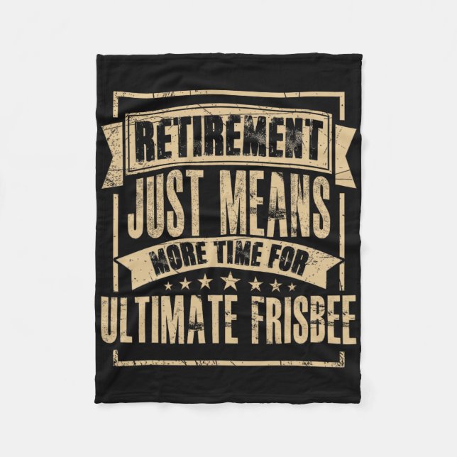 Frisbee Player Ultimate Frisbee Disc Golf Retired  Fleece Blanket (Front)