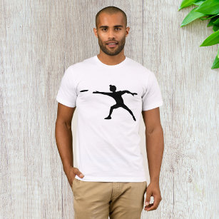 Frisbee Silhouette Mens T-Shirt