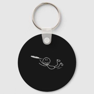 Frisbee Stickman Disc Golf Funny Ultimate Frisbee  Keychain