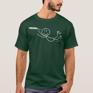 Frisbee Stickman Disc Golf Funny Ultimate Frisbee T-Shirt
