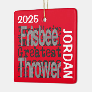 Frisbee Thrower Extraordinaire CUSTOM Ceramic Ornament