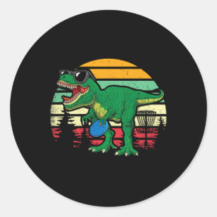 Frisbees Dino Cute T Rex Dinosaur Kids Boys Disc G Classic Round Sticker