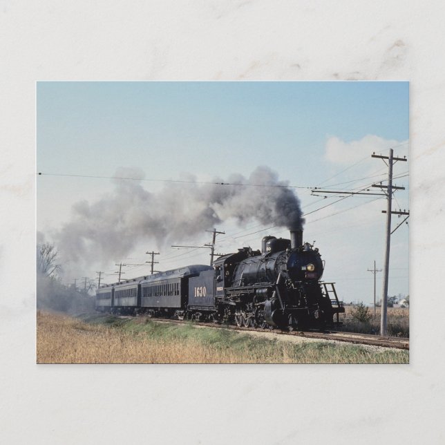 Frisco 2-10-0, No. 1630, Illinois Railroad Museum, Postcard (Front)