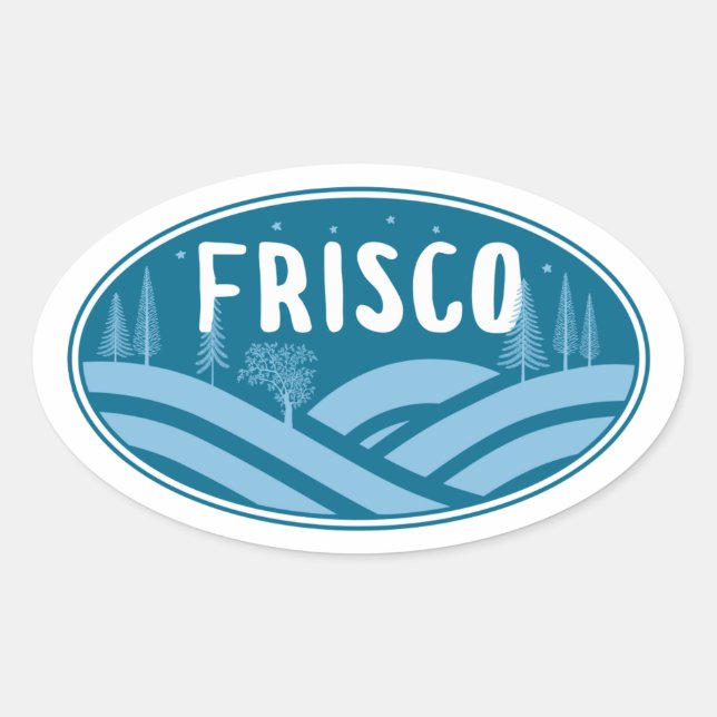 Frisco Colorado Outdoors Oval Sticker (Front)