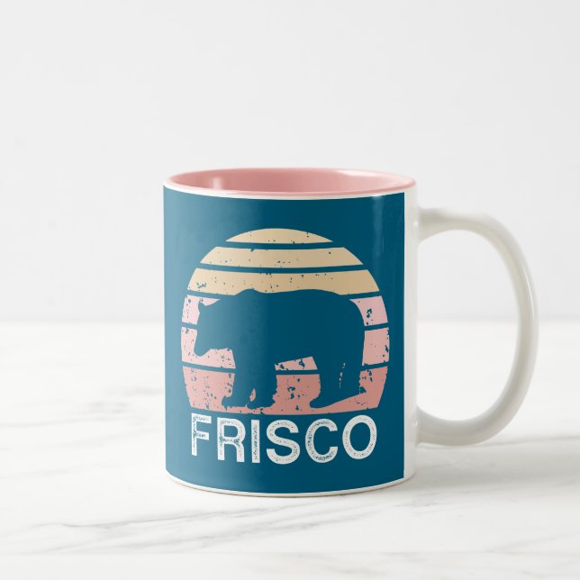 Frisco Colorado Retro Bear Two-Tone Coffee Mug (Right)