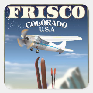 Frisco Colorado USA travel poster Square Sticker