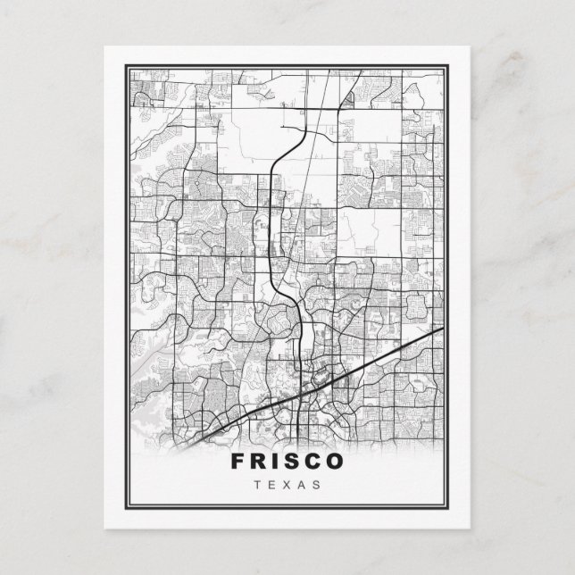 Frisco Map Postcard (Front)